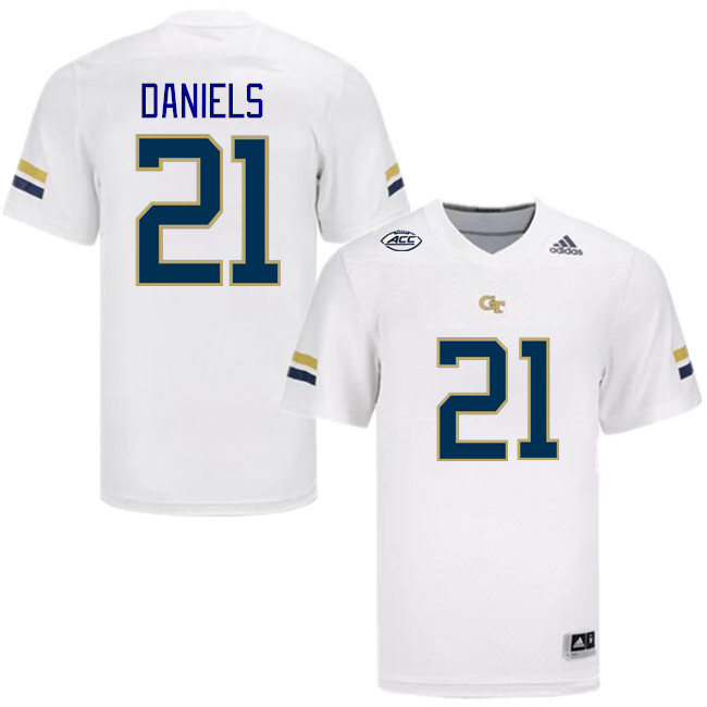 Men-Youth #21 Omar Daniels Georgia Tech Yellow Jackets 2023 College Football Jerseys Stitched Sale-W